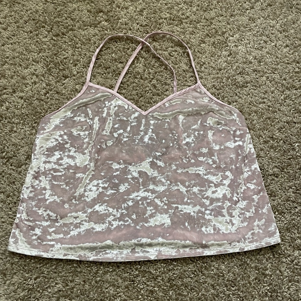 Victoria's Secret Pink Velvet Crushed V-Neck Cami